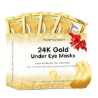 Permotary 30 Pairs Gel Crystal Collagen Under Eye Patches, 24K Gold Eye Mask by Permotary