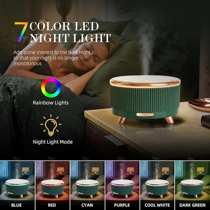 500ML Large Capacity Essential Oil Diffuser, Ultrasonic Aromatherapy Diffuser - Image 5