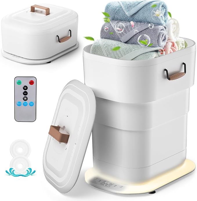 MFTEK 27L Towel Warmer for Bathroom, Foldable Heated Towel Warmers Bucket by MFTEK