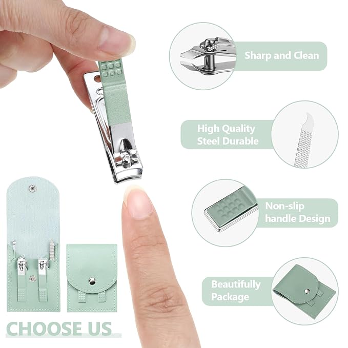Geosar 12 Sets Manicure Set Bulk Nail Clippers Pedicure Kit Stainless Steel - Image 4