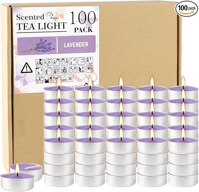 Purple Lavender Scented Tealight Candles by Wfmolcand