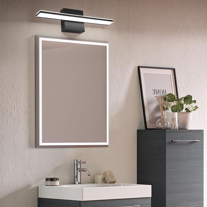Black Bathroom Vanity Lights 16 Inch LED Lights Over Mirror - Image 3