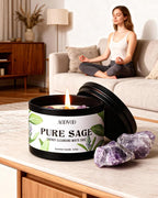 AOOVOO 4 Pack Sage Candles - Image 2