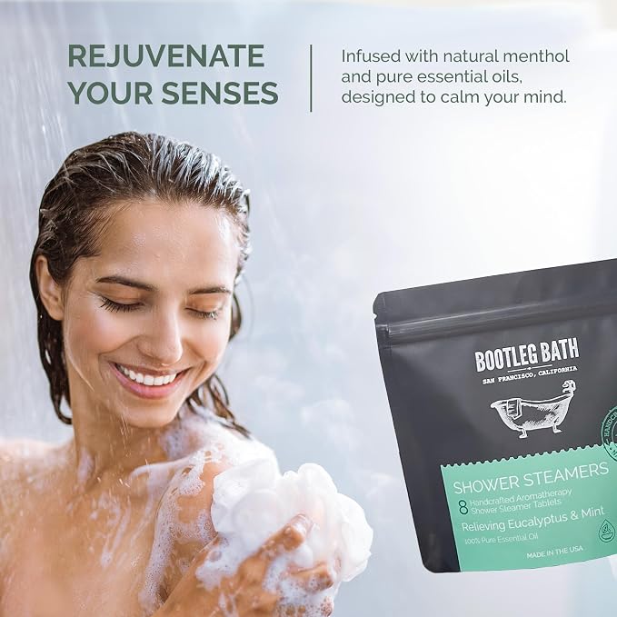 Shower Steamers Aromatherapy Eucalyptus and Mint 8 Pack, 100% Pure Essential Oil - Image 3