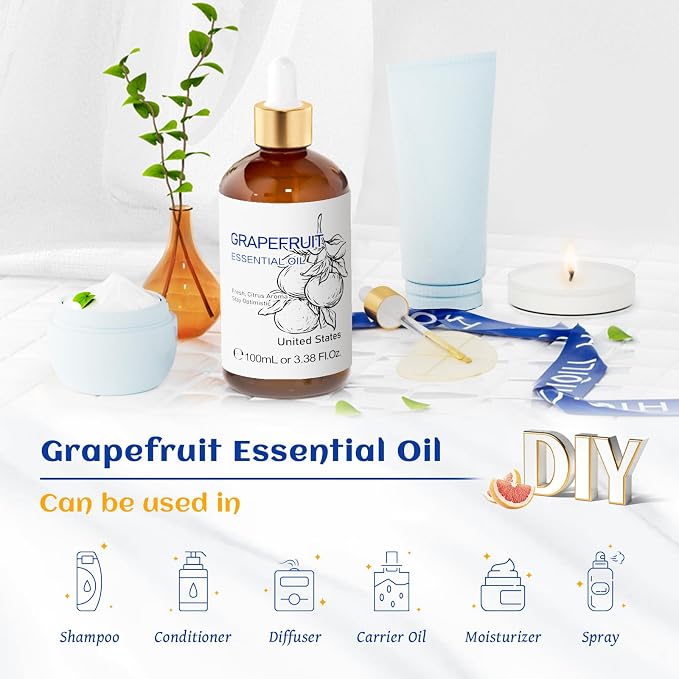 HIQILI 100 ml Grapefruit Essential Oil, - Image 2