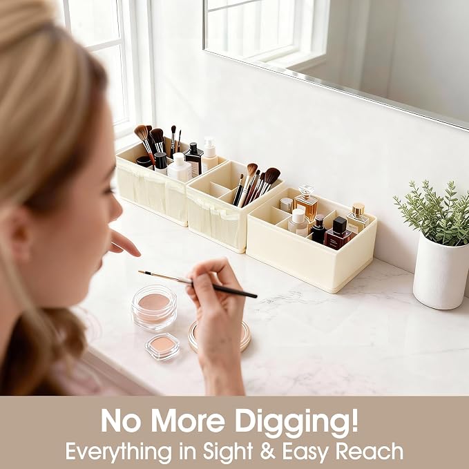 VERONLY Cosmetic Storage Bins Makeup Organizer, Adjustable Multifunction - Image 6