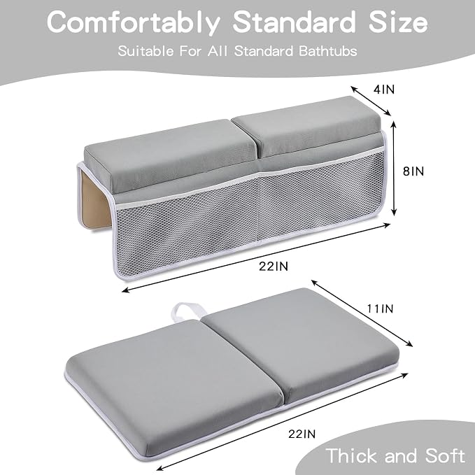 Bath Kneeler and Elbow Rest Pad Set, Thick Soft Quick Dry Bathtub Mat - Image 7