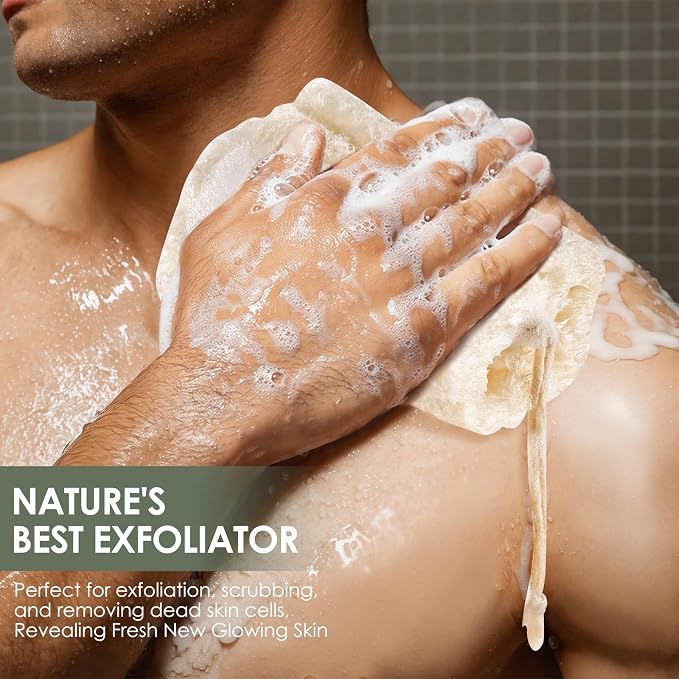 3PCS Egyptian Natural Loofah Exfoliating Body Scrubber, Natural Real Egyptian - Image 5
