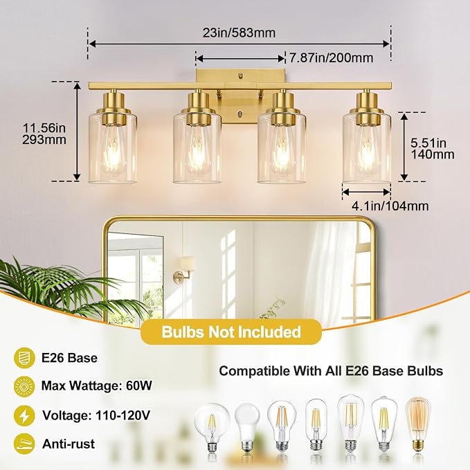 Indoi 4-Light Vanity Lights - Image 8