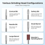 COSLUS Cordless Nail Drill Electric C41: 2-in-1 Nail File - Image 8