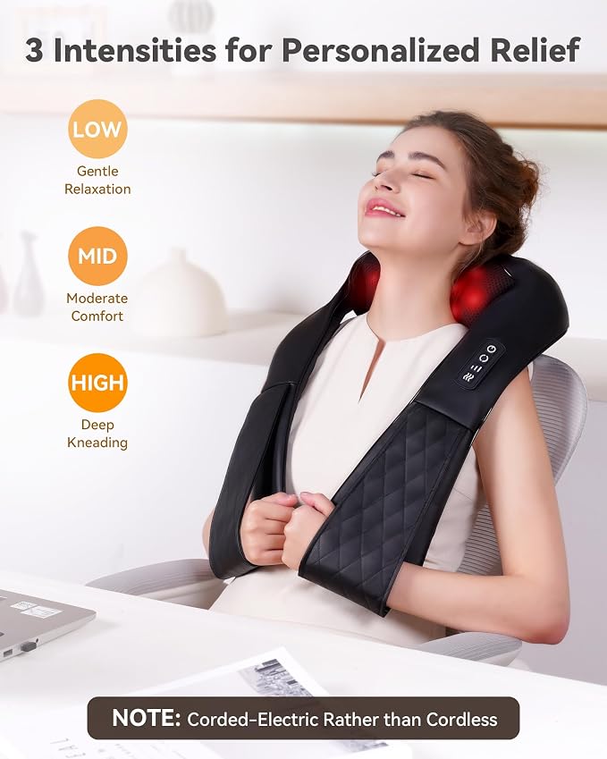 Shiatsu Neck and Back Massager, Corded Electric Neck Massager - Image 6