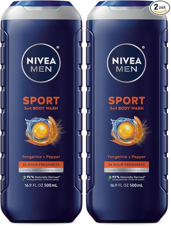 Nivea Men Sport Body Wash with Revitalizing Minerals, 16.9 Fl Oz Bottle by NIVEAMen