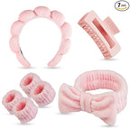 7 Pcs Spa Set, Facial Headband and Wristband Set, Skincare Accessories by Unknown
