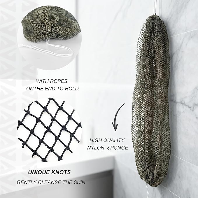 SPMKTBOZAI African Net Sponge Authentic, Loofah Exfoliating Body Scrubber Bath - Image 6