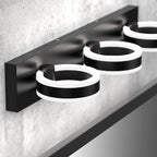 LED Bathroom Light Fixtures, 24inch Black Vanity Lights, Modern 3 Light Acrylic - Image 3