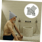 MERRYHAPY 1set Felt Sauna Hat Thick Water Absorbent Sauna Gloves Comfortable - Image 3