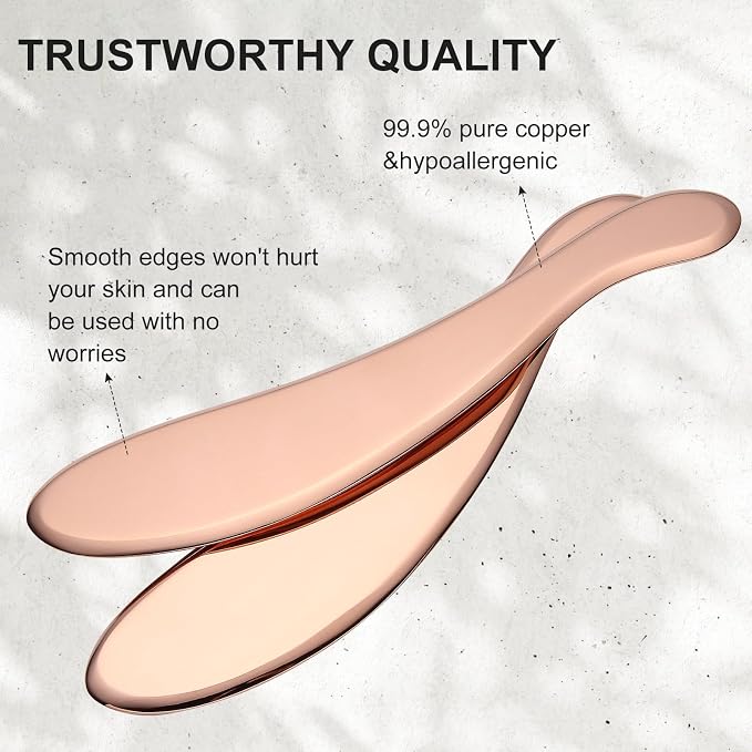 MagEnergy Gua Sha Tool Pure Copper Scraping Back Massager Guasha Board - Image 2