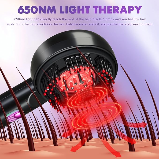 Electric Scalp Massager 4 in 1 Scalp Massaging Brush, Cordless Shiatsu Massager - Image 4