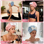 2 Pack Ultra Absorbent Hair Quick Drying Towel - Image 7