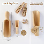 Wooden Scoop 2Standard 2Mini bath salt scoop Natural Beech Wood Scoop - Image 3