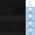 White Classic Luxury Black Hand Towels - Image 7