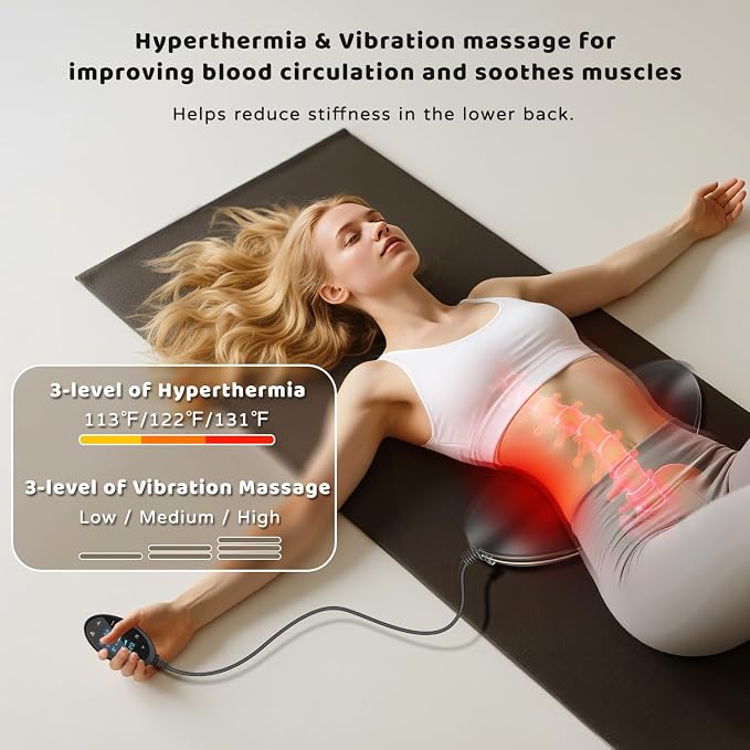 Cordless Electric Lumbar Traction Device, 4-in-1 Multifunctional Back Massager - Image 5