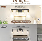 4-Light Bathroom Light Fixtures, Classic Wall Light Fixture - Image 3
