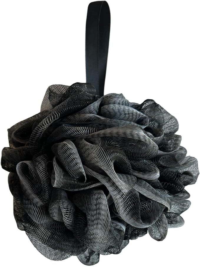 Black Bath Shower Loofah Exfoliating Body Back Scrubber Sponge by GXBTOPGO