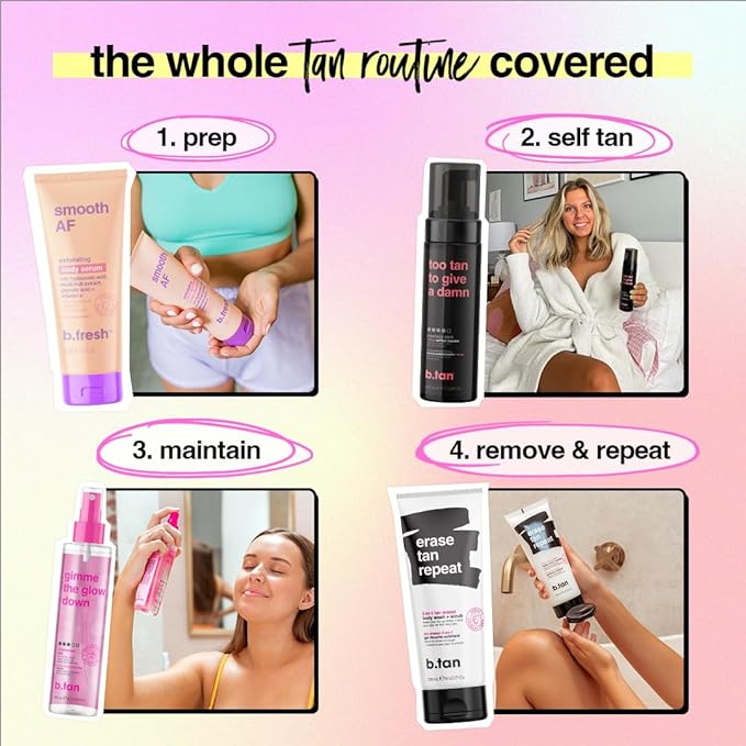 b.tan Ultra Dark Self Tanner Mousse | Too Tan - Image 6