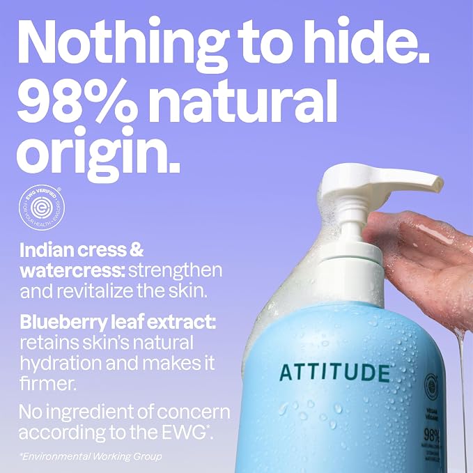 ATTITUDE Body Wash, EWG Verified Shower Gel, Dermatologically Tested, Plant and - Image 3