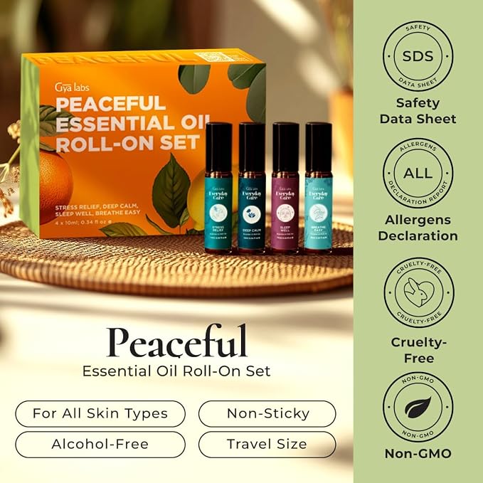 Gya Labs Peaceful Roll on Essential Oils Set - Image 6