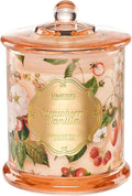 M&SENSE Strawberry Vanilla Soy Candle, Natural 12.7oz 75 Hour Long Lasting Slow by MSENSE