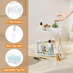 VITVITI 2 Tier Corner Bathroom Counter Organizer, Metal Bathroom Countertop - Image 4