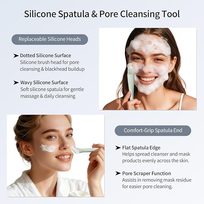 Blackhead Remover Tool, Stainless Steel Face Scraper, Skin Scrubber Face Spatula - Image 5