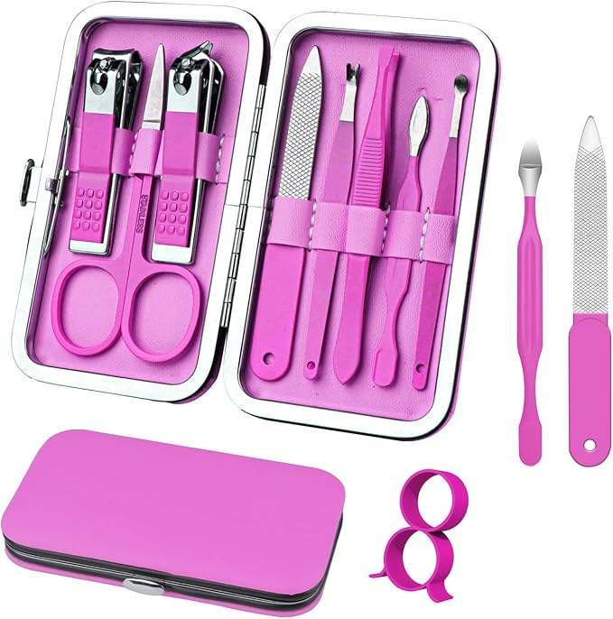 Manicure Set 8 in 1 Nail Clipper Set, Fingernail & Toenail Clippers, Manicure by RedFlow-official