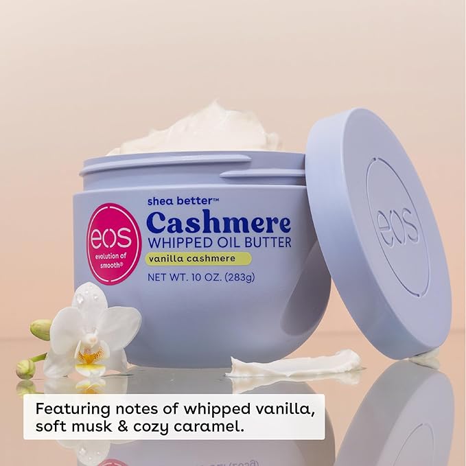 eos Cashmere Whipped Oil Body Butter, Vanilla Cashmere, 72 Hour Weightless - Image 2