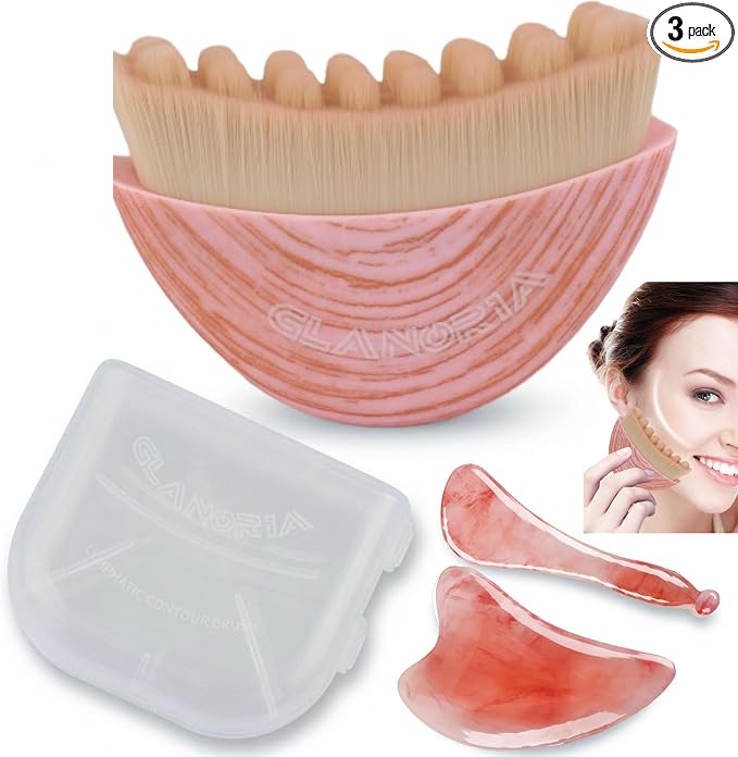 3 in 1 Lymphatic Contour Face Brush – Face Brush by GLANORIA