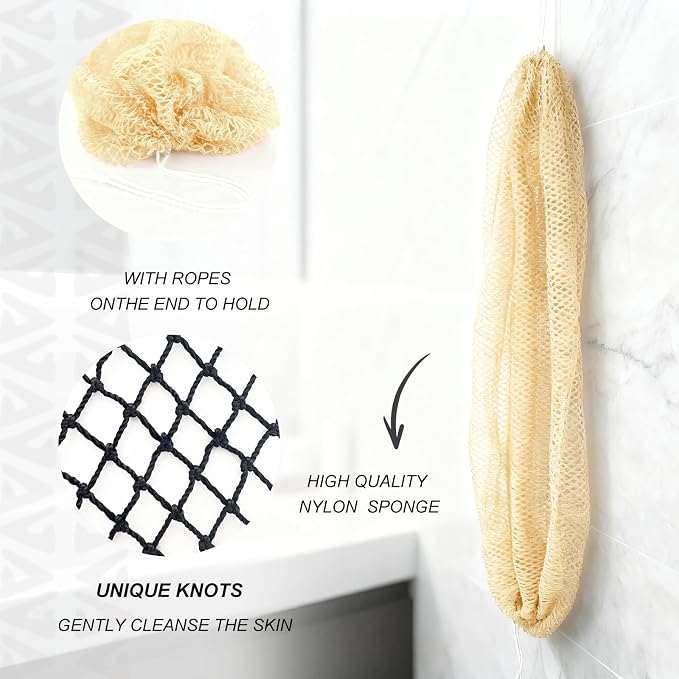 SPMKTBOZAI African Net Sponge Authentic, Loofah Exfoliating Body Scrubber Bath - Image 2