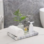 Marble Bathroom Vanity Tray, Natural Luxury Vanity Home Kitchen Bathroom Table - Image 6