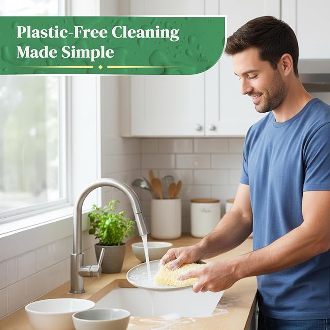 Natural Loofah Kitchen Sponge - Image 8