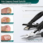 5-in-1 Professional Ingrown Toenail Tools Kit, Wide Jaw Slanted Nail Clippers & - Image 5