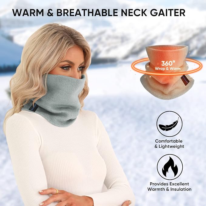 TICONN Neck Gaiter Face Cover Scarf, Neck Warmer Breathable Sun & Wind-proof - Image 3