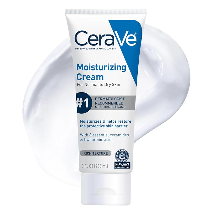 CeraVe Moisturizing Cream, Face Body Moisturizer, Normal to Dry Skin, 8 Fl Oz by CeraVe