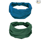 GiLi 2 Pack Wide Headbands for Women Boho African Knotted Non Slip Fashion Hair by GiLi