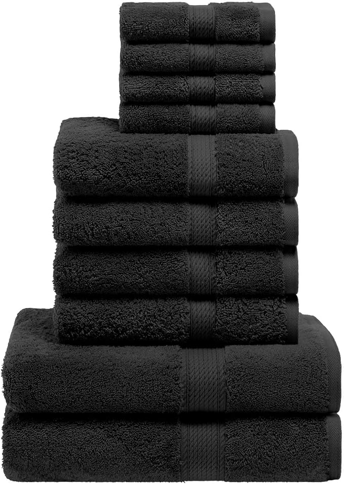 Superior Egyptian Cotton Pile 10 Piece Towel Set, Includes 2 Bath, 4 Hand - Image 2