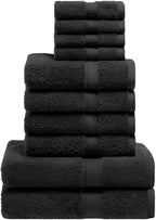 Superior Egyptian Cotton Pile 10 Piece Towel Set, Includes 2 Bath, 4 Hand - Image 2