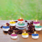 50 Pack Unscented Assorted Colors Tealights Candle - Image 7