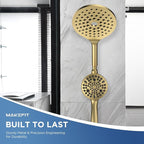 Dual Handheld Shower Head Combo, 2-in-1 Rain Shower Heads System 8 Inch - Image 4