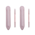 2 Pcs Transparent Pink Glass Cuticle Pusher Tool by Unknown