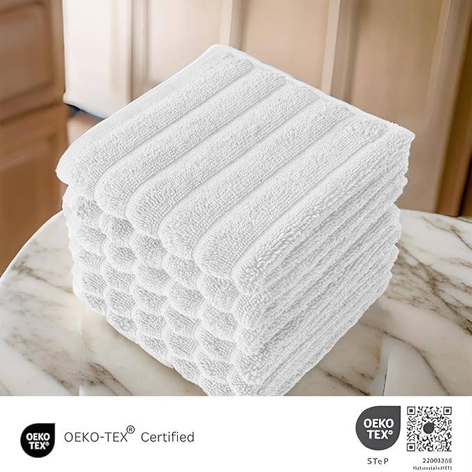 Classic Turkish Towels CTT Luxurious 100% Turkish Cotton Washcloths 6 Pack - Image 3